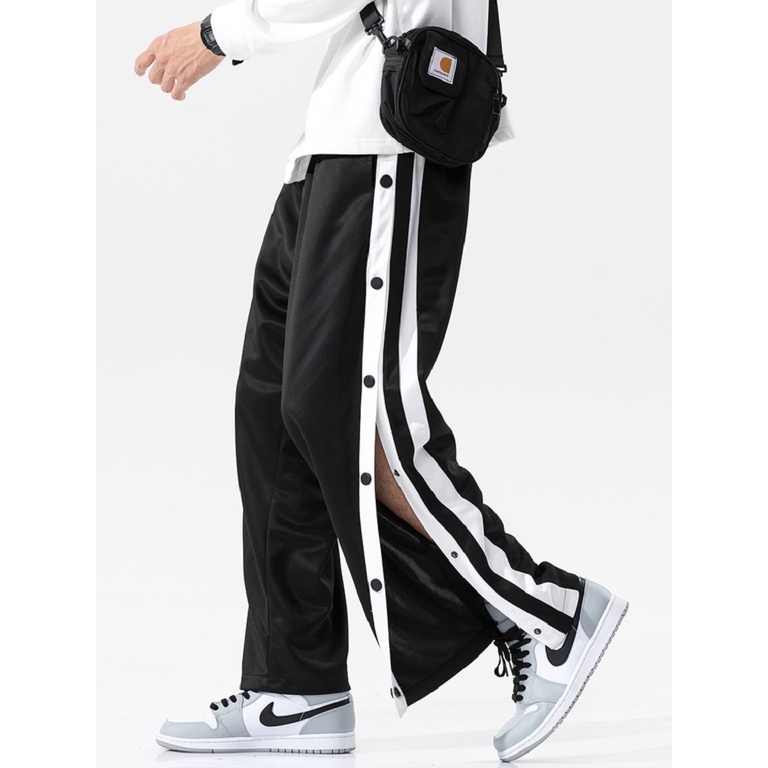 Quần ống suông nam MANTO CÚC POLY Unisex phối ba sọc thể thao Basic nam nữ Oversize mùa hè phong cách đường phố Hàn