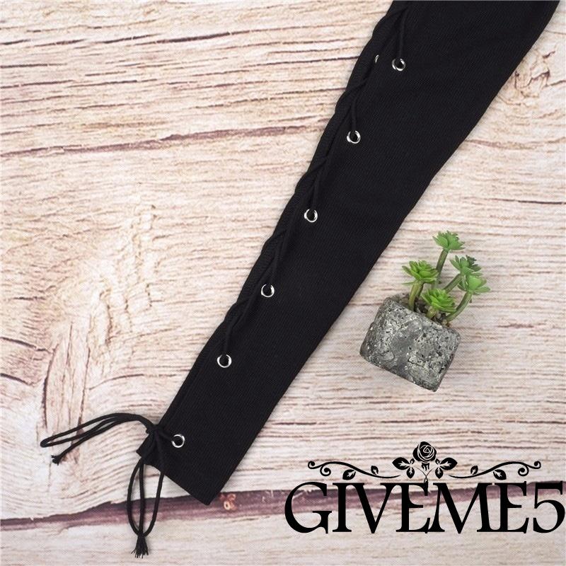 Áo thun croptop tay dài đan dây chéo gợi cảm cho phái nữ