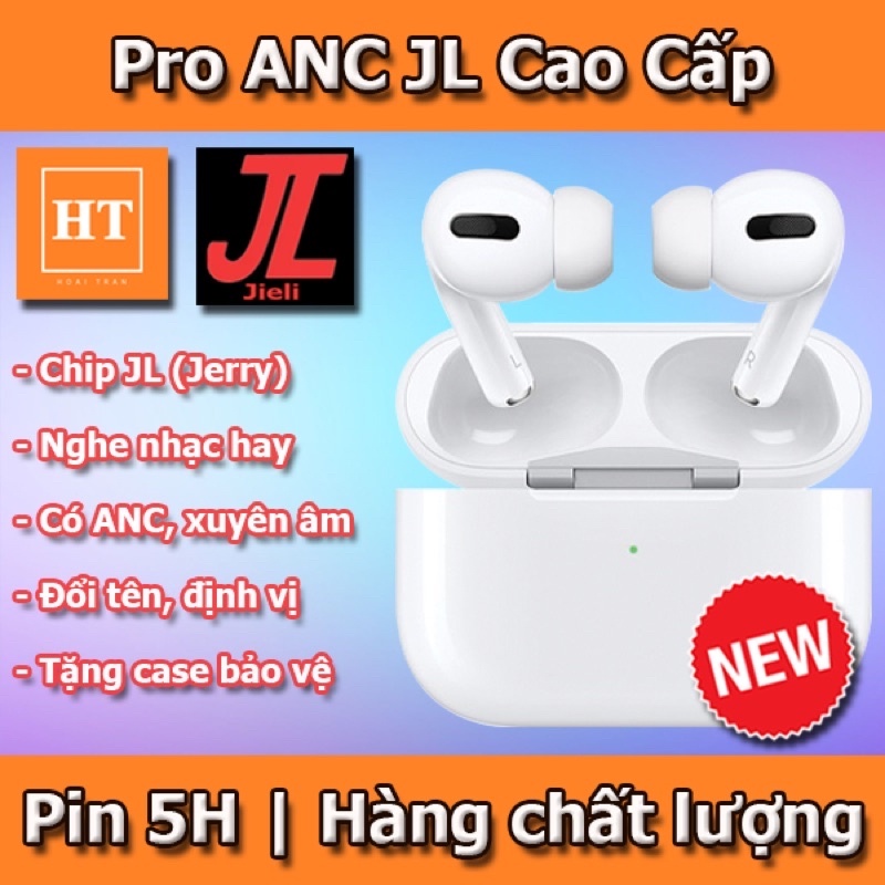 Tai Nghe Bluetooth TWS Pro ANC JL Cao Cấp - Nghe Nhạc Hay - Pin 5H Liên Tục - Thiết Kế Đẹp