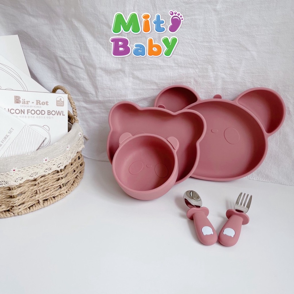 Sét đồ ăn dặm silicone Barot cho bé