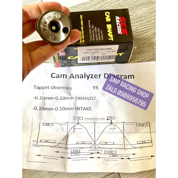 Trục cam Sck Y3 - Y5 cho Exciter các đời / Cam SCK