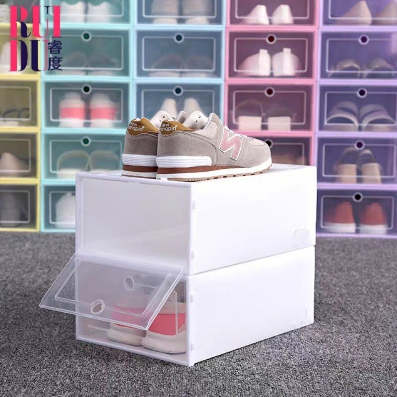 Hộp Đựng Giày ⭐Nắp Nhựa Cứng Thông Minh Cao Cấp Trong Suốt, Size lớn Chịu Lực 4kg 88190 Giao Hàng Nhanh