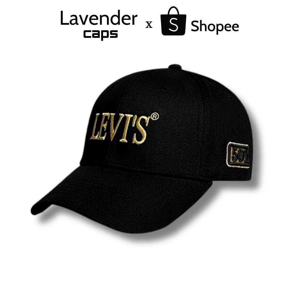 Nón kết Mũ lưỡi trai Levis đen logo thêu dành cho nam nữ Free size