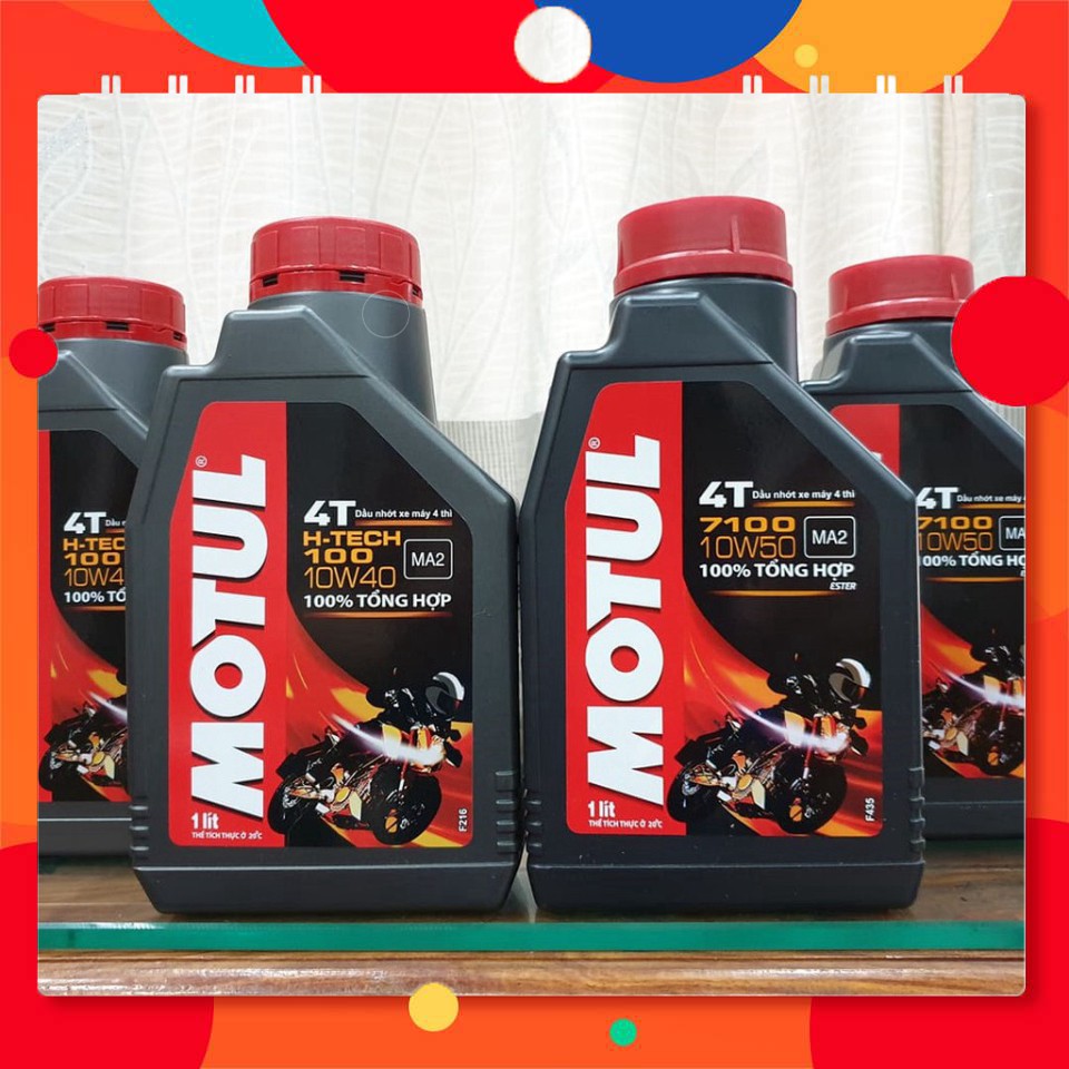 Nhớt Motul 7100 10W50, H-TECH 100 10W40 100% Tổng Hợp