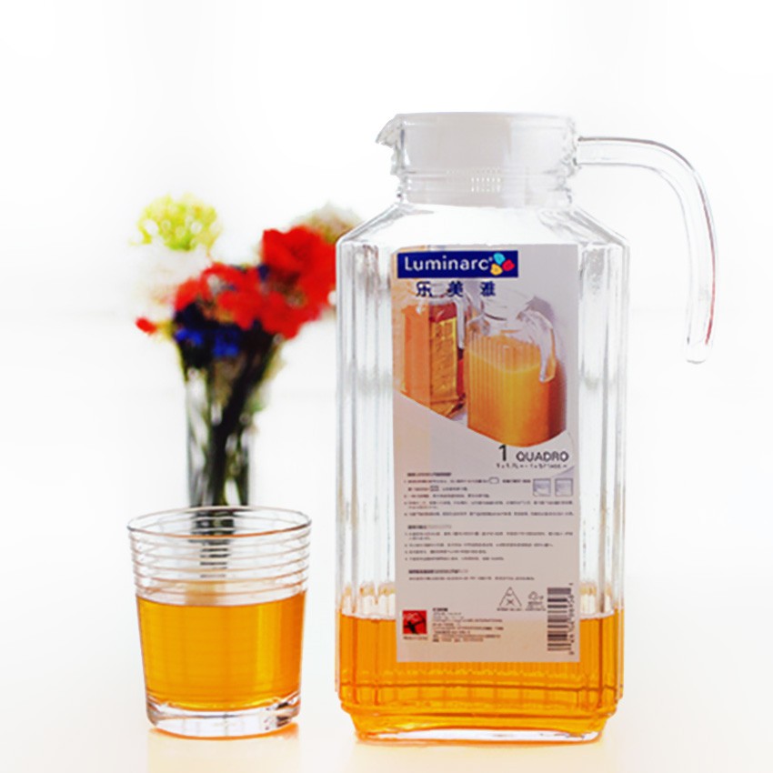 Bình nước thủy tinh Luminarc Quadro G2668 1.7 lít