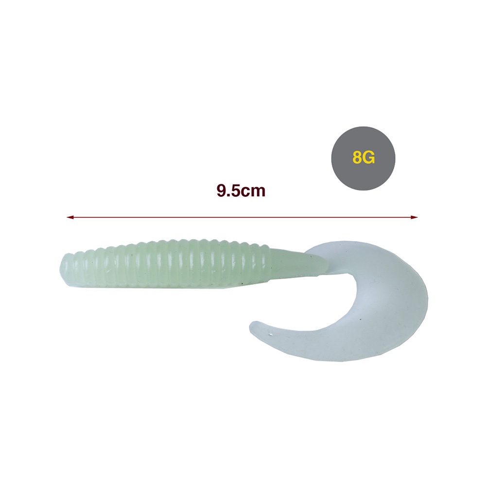 Bộ 6 Mồi Câu Cá Mềm Phát Sáng Nhiều Kích Cỡ Tiện Dụng