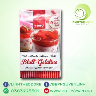 Bột Gelatine hữu cơ Sobo gói tiện dụng 9g