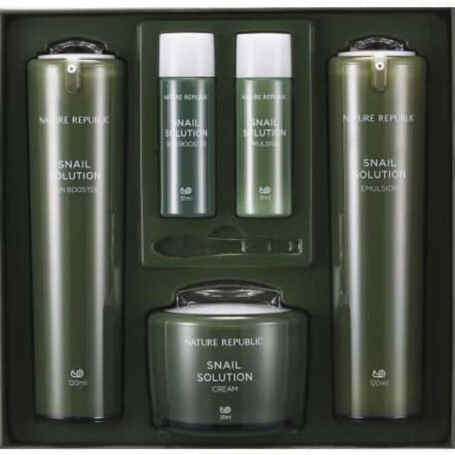 Bộ dưỡng da cao cấp Nature republic snail solution