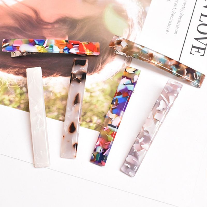 Kẹp Tóc Mỏ Vịt Bằng Hợp Kim Kim Loại Mỏng Nhiều Màu Phong Cách Nhật Bản Tối Giản Cho Nữ