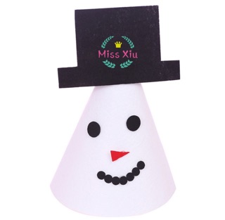 Nón noel tự trang trí bằng giấy