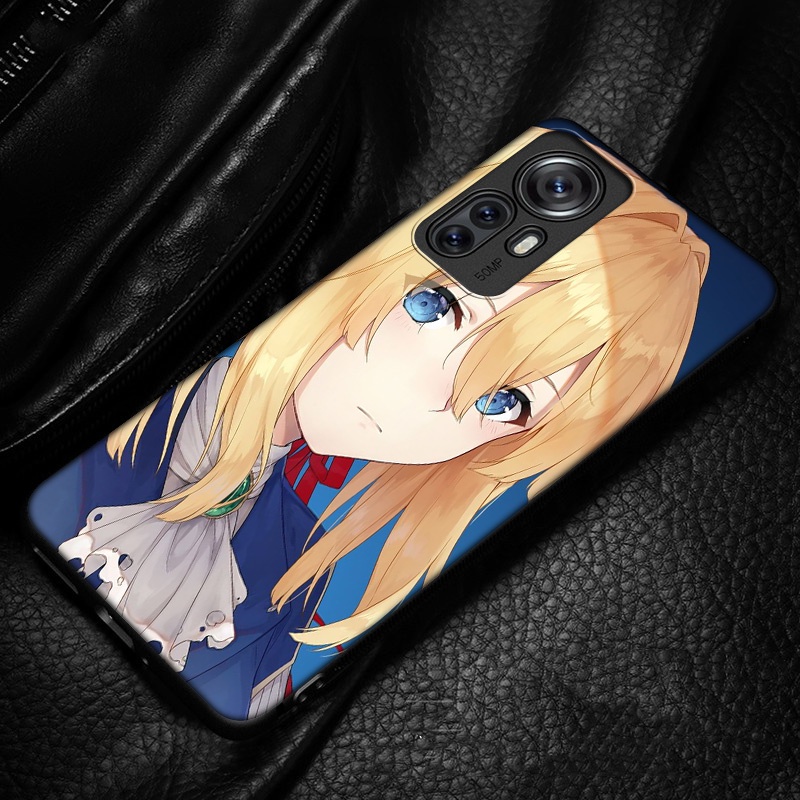 Bao Da Điện Thoại Mềm Họa Tiết anime Màu Tím Cho samsung galaxy a02s a03s a13 a33 a53 a73 plus lite dn47 Ốp