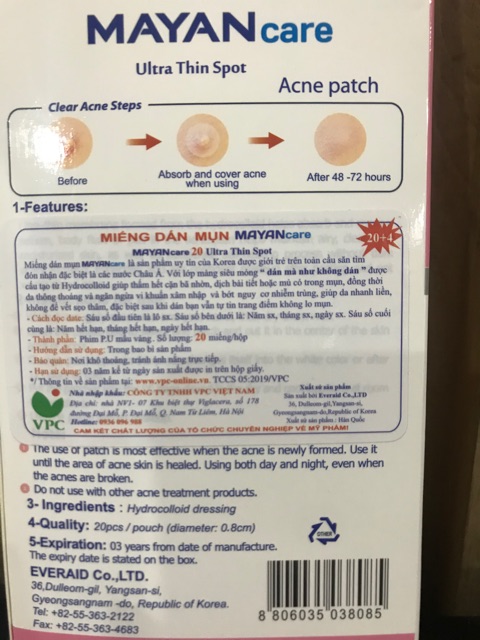 Miếng  dán mụn mayan care