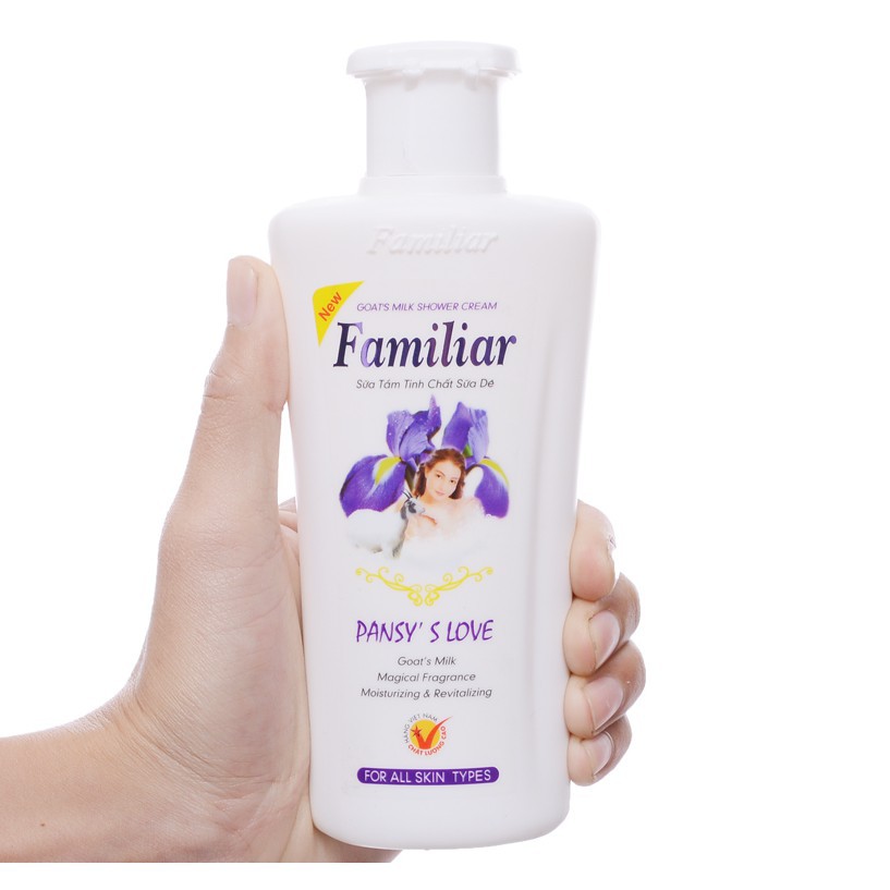 Sữa tắm ngựa/  tinh chất sữa dê Familiar chai 250ml