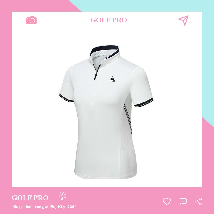 Áo đánh golf nữ phong cách thể thao Lecoq sportif cao cấp GOLF PRO AS006