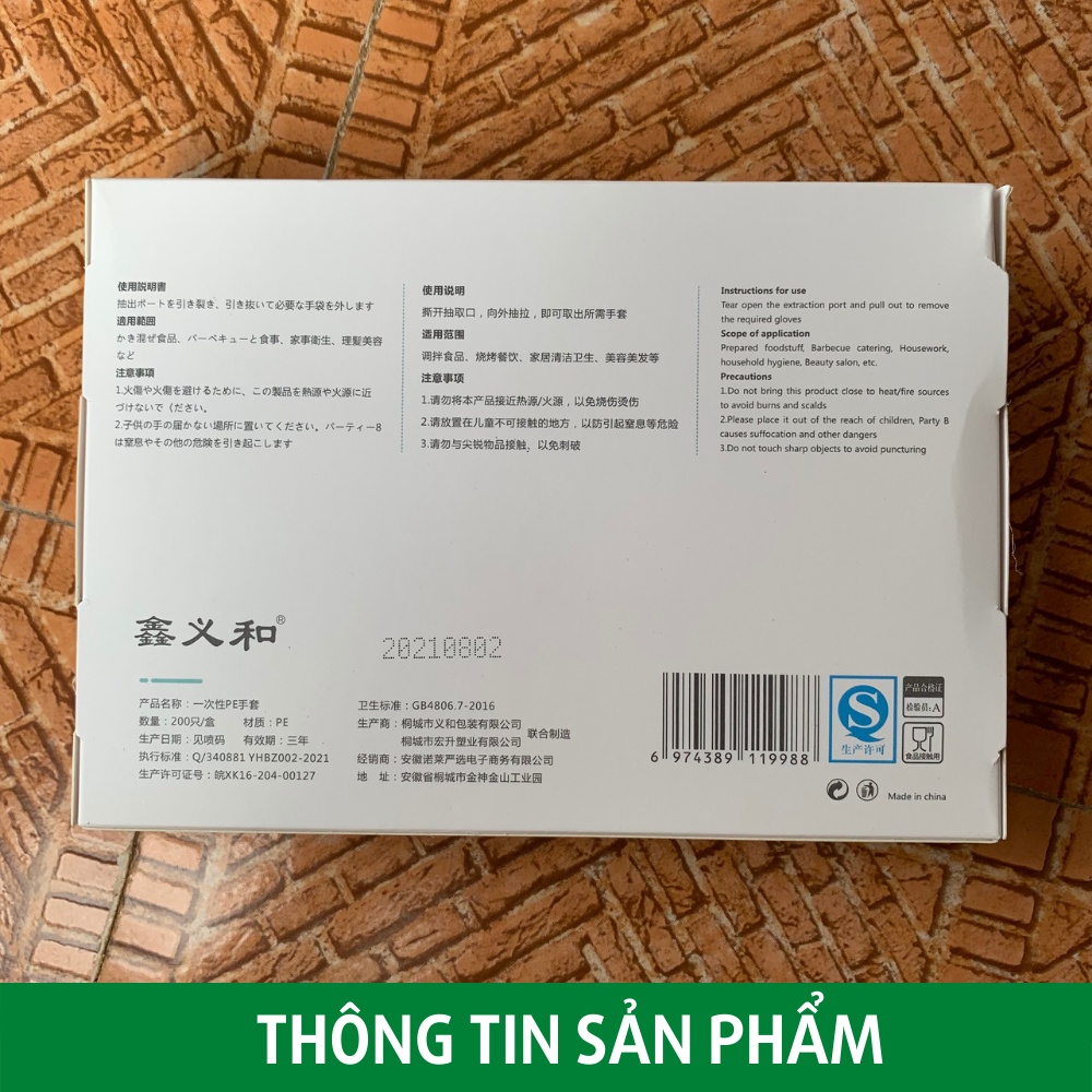 Găng tay nilong vệ sinh nhà bếp bao tay dùng 1 lần