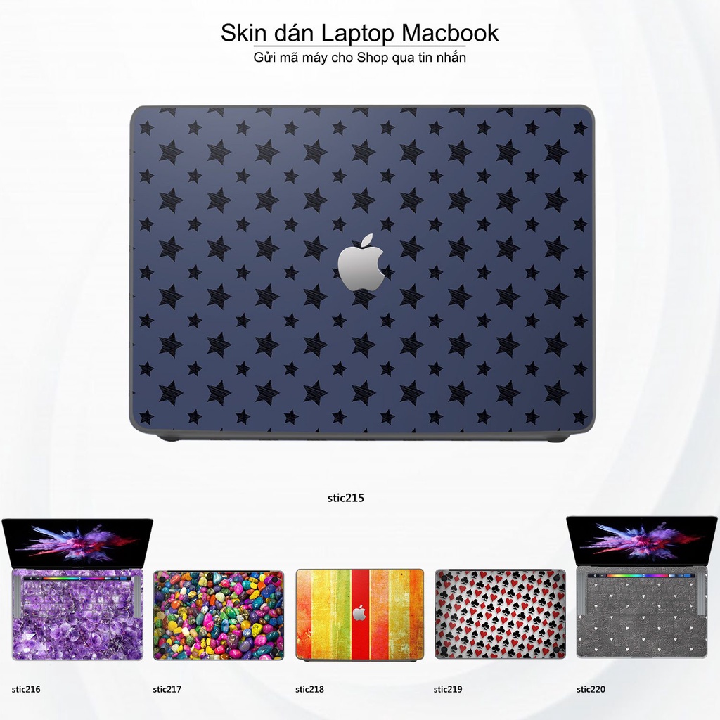 Skin dán Macbook mẫu Hoa văn sticker (đã cắt sẵn, inbox mã máy cho shop)