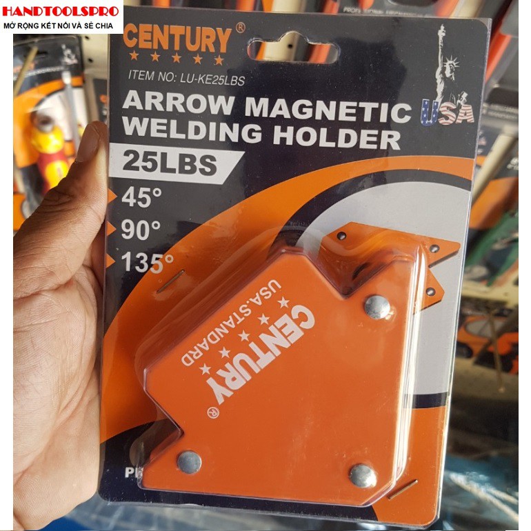 12KGS (25Lbs) Ke nam châm hàn 3 góc CENTURY LU-KE25LBS