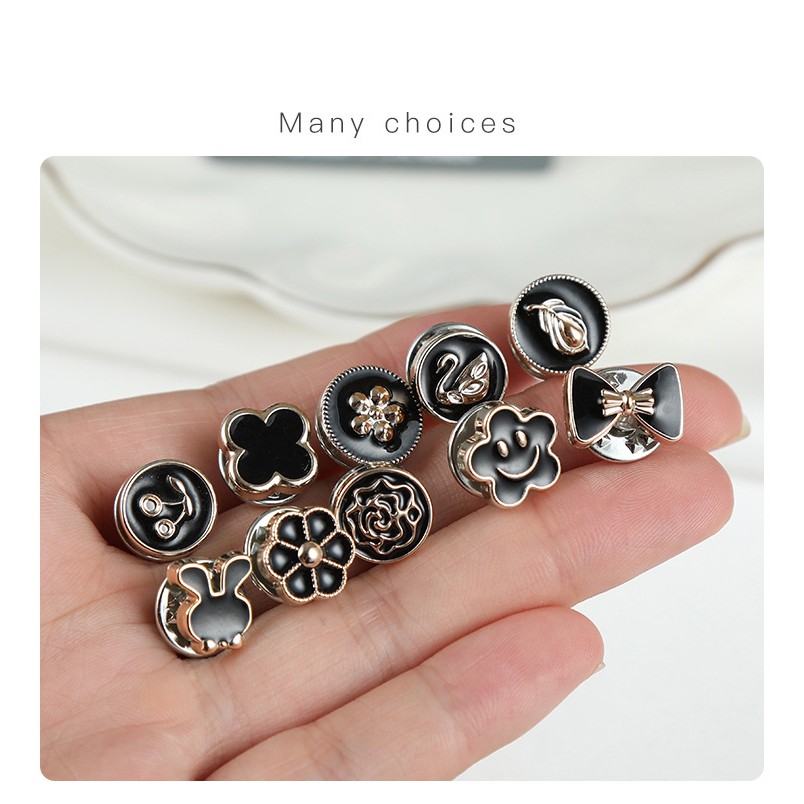 Sét 10 ghim khuy cài áo cao cấp xuất Nhật