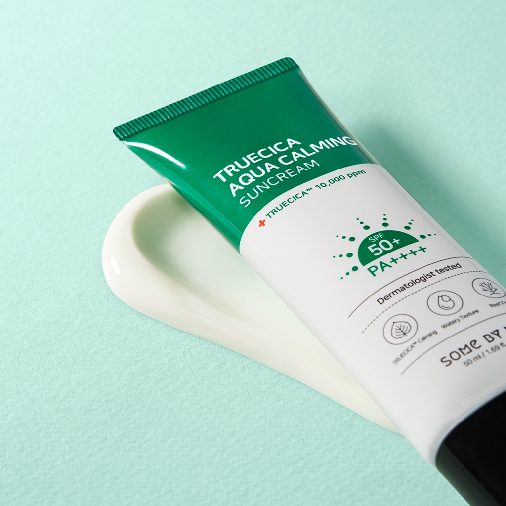 Kem chống nắng aqua làm dịu bảo vệ da SOME BY MI Truecica Aqua Calming Suncream SPF50+ PA ++++50ml