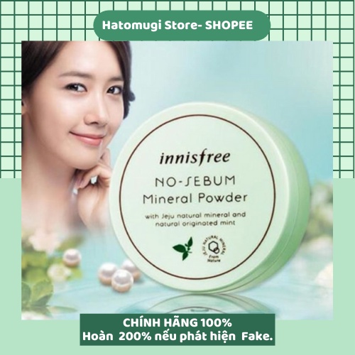 Phấn kìm dầu [Dùng là mê-Hàng Auth] Phấn bột innisfree No Sebum Powder