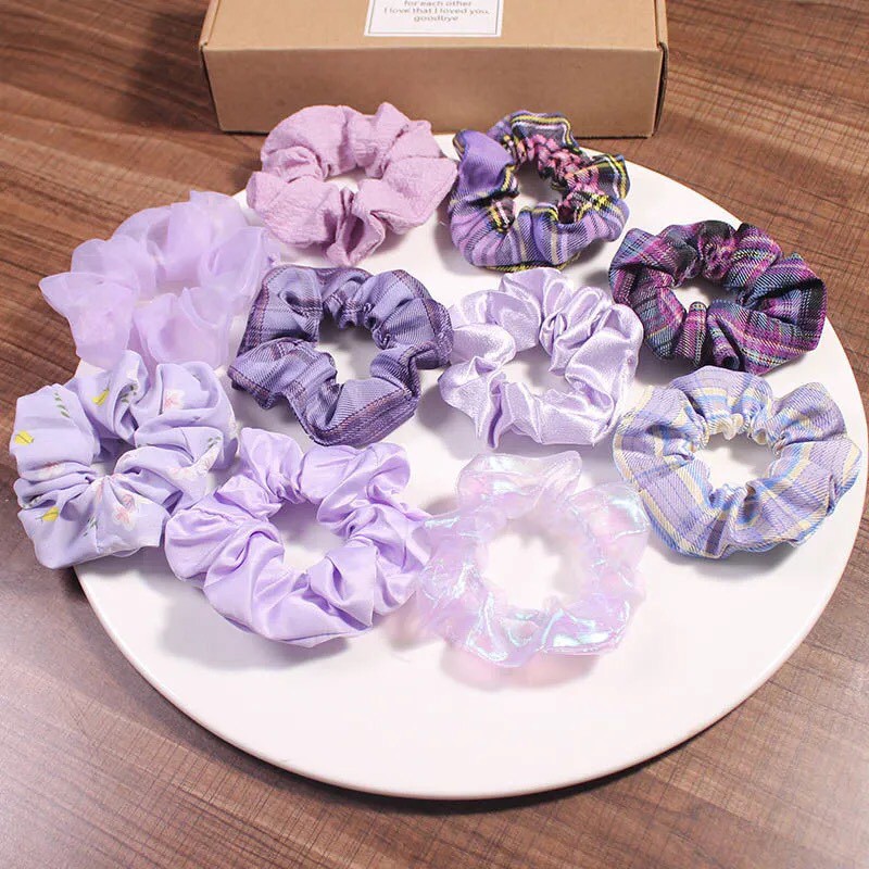 Sét Dây Cột Buộc Tóc Scrunchy Nhiều Màu 20 chiếc(Meisy)