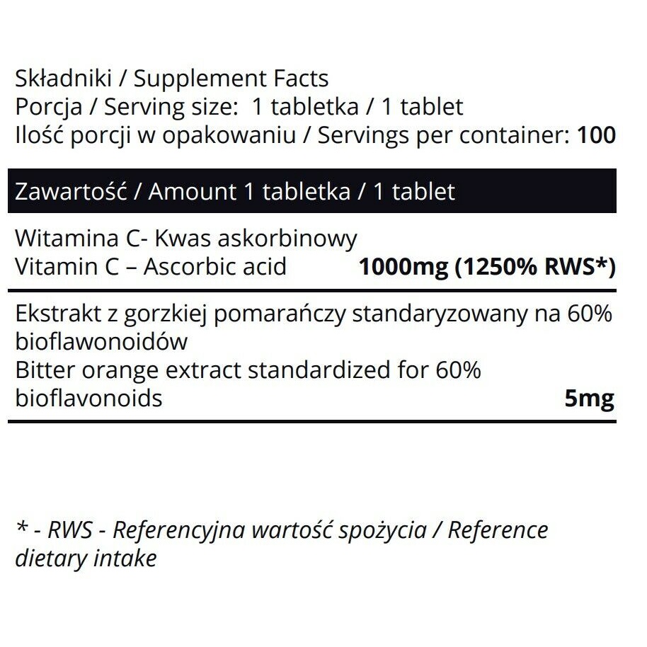 VITAMIN C 1000mg (100 viên) SOWELO NUTRITION-THỰC PHẨM BỔ SUNG CHỐNG LÃO HÓA VÀ TĂNG CƯỜNG ĐỀ KHÁNG