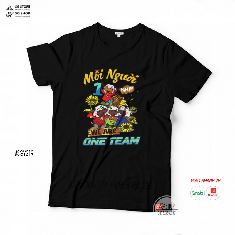 Áo phông màu đen, hội nhóm - Tay ngắn, cổ tròn - Thun cotton 4 chiều | SGSTORE1 Áo thun giá sỉ