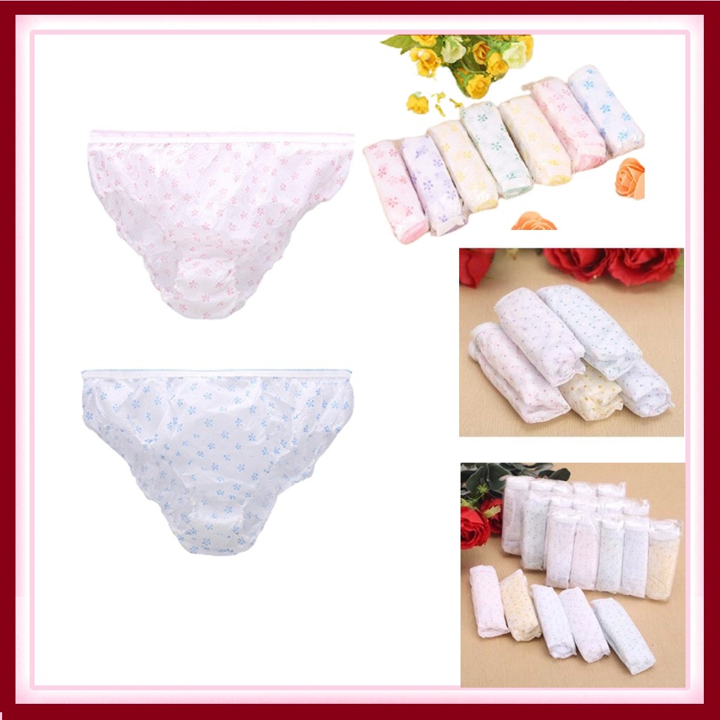 Set 5 quần lót giấy dùng 1 lần đủ size, quần lót du lịch dùng 1 lần