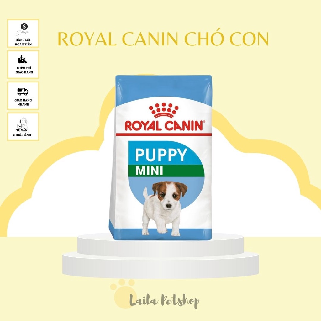 1KG Túi zíp thức ăn hạt cao cấp Royal Canin puppy mini cho chó con Pháp