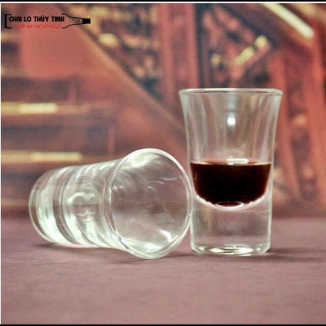Bộ 6 ly uống rượu shot thủy tinh