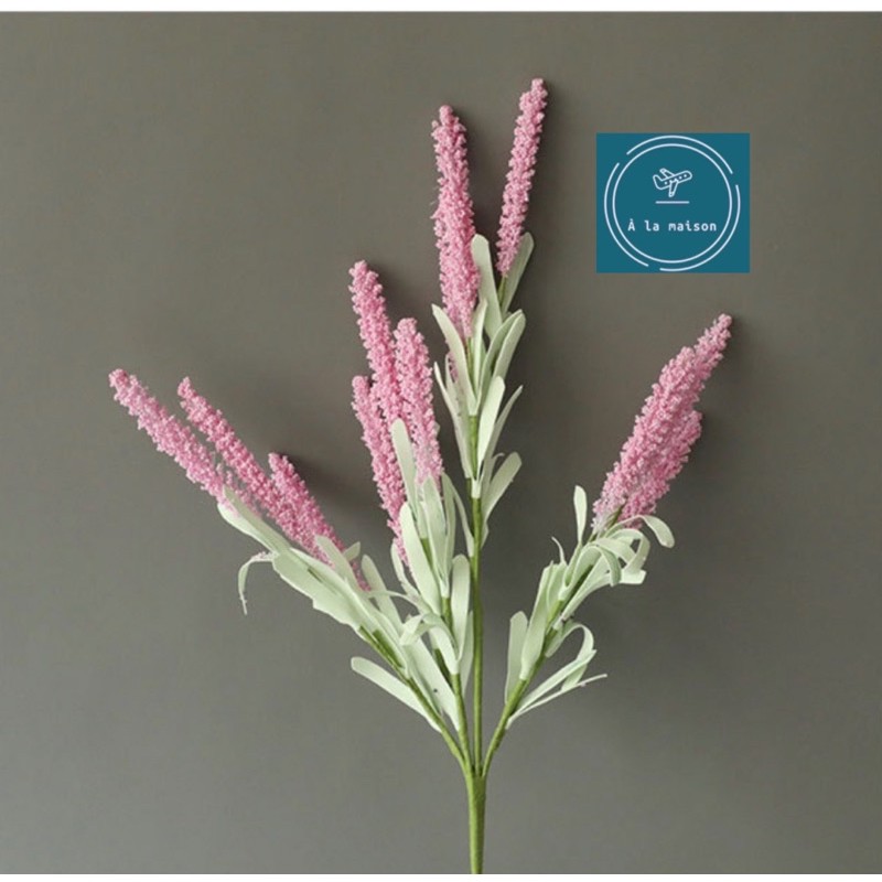 Cành hoa lavender cao 51cm nhiều nhánh dùng trong decor trang trí xinh xắn