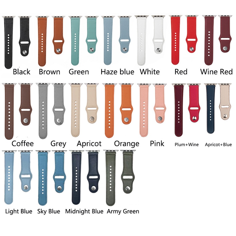 Dây Đeo Bằng Da Thay Thế Cho Đồng Hồ Thông Minh Apple Watch Series 8 / 7 / 6 / 5 / 4 / 3 / 2 / 1 / SE iWatch 49mm 45mm 41mm 38mm 42mm 40mm 44mm