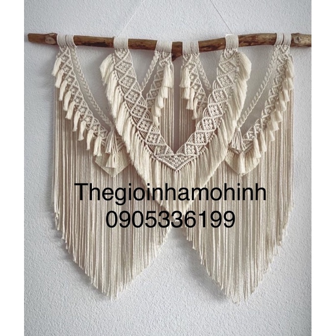 Mành macrame treo tường kích cỡ lớn từ 1m-1,3m