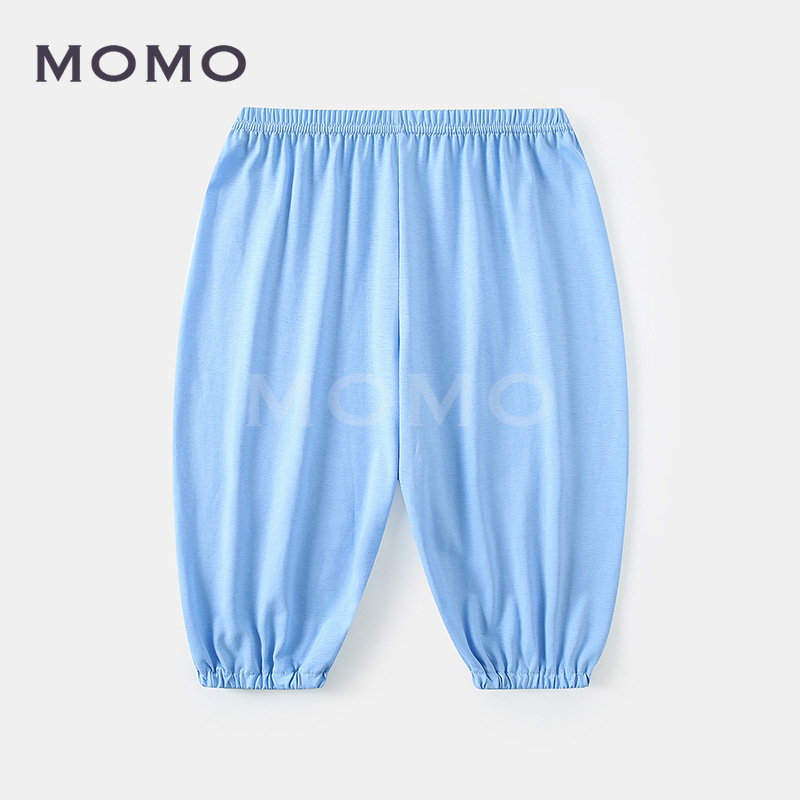 Baby Anti-Mosquito Pants Summer Home Pure Cotton Ice Silk Thin Boys and Girls Trousers Children's Bloomers Air Conditioning Pants