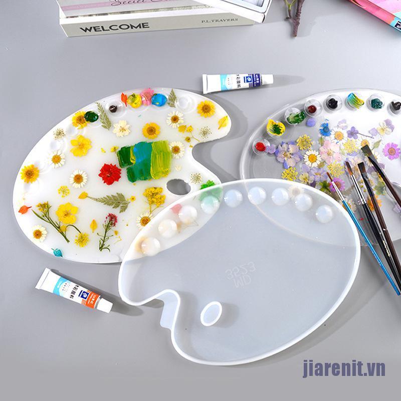 Khuôn silicone làm khay palette đựng màu sơn nhựa resin epoxy DIY