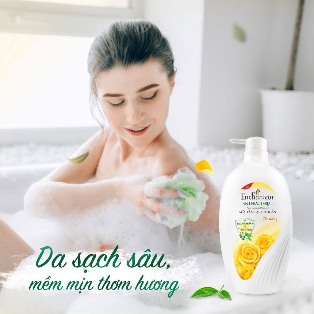 Sữa tắm sạch khuẩn từ thiên nhiên Enchanteur Charming Anti-Bacterial 650gr