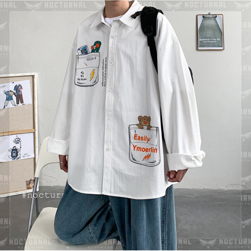 ÁO SƠ MI TAY DÀI 2D POCKETS UNISEX NOCTURNAL | BigBuy360 - bigbuy360.vn