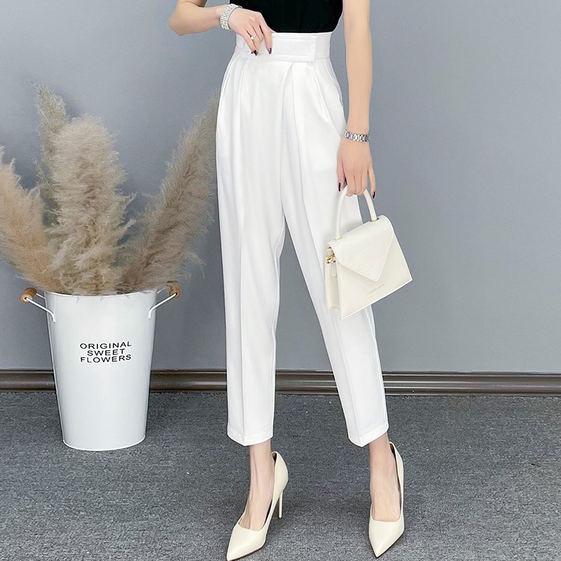 Quần Tây nữ công sở dáng baggy ống đứng- lưng cao kiểu mới- Hàn Quốc- Chất vitex mềm mịn QS36