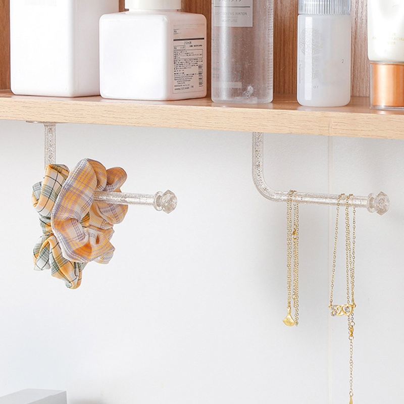 Giá Đỡ Dây Buộc Tóc Tự Dính Trong Suốt Tiện Dụng