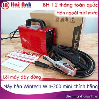 Máy hàn cầm tay điện tử inverter, mini gia đình, Wintech Win-200 chất lượng cao, hàn được ngoài trời mưa