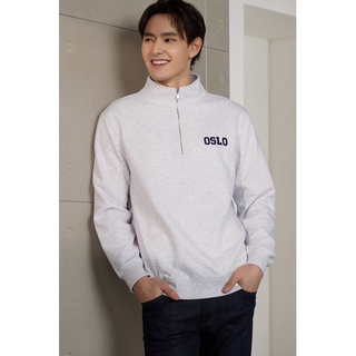 Áo sweater 0slo half-zip cổ trụ bo gấu