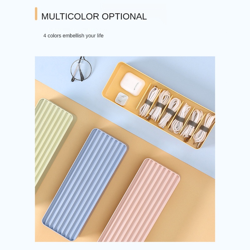 Hộp Nhựa Đựng Dây Cáp Sạc / Tai Nghe 7 Ngăn Tiện Lợi