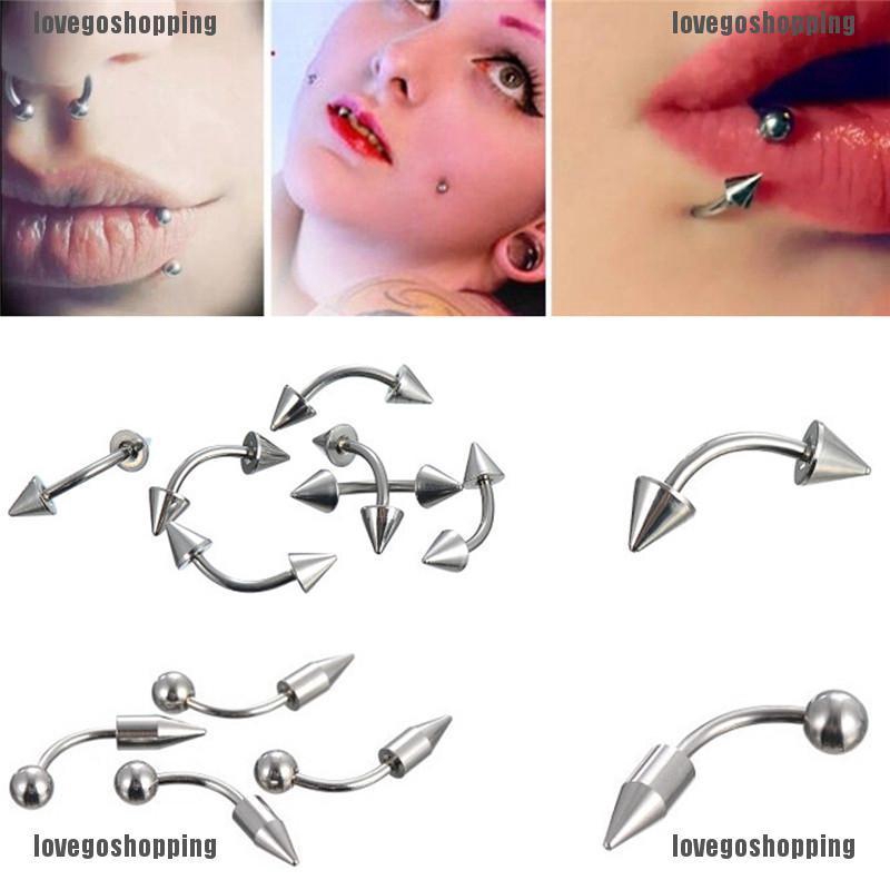 60 / 85 khuyên xỏ cơ thể bằng thép không gỉ cá tính