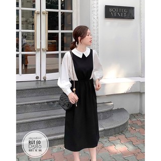 Bigsize Đầm phối dây rút eo D580