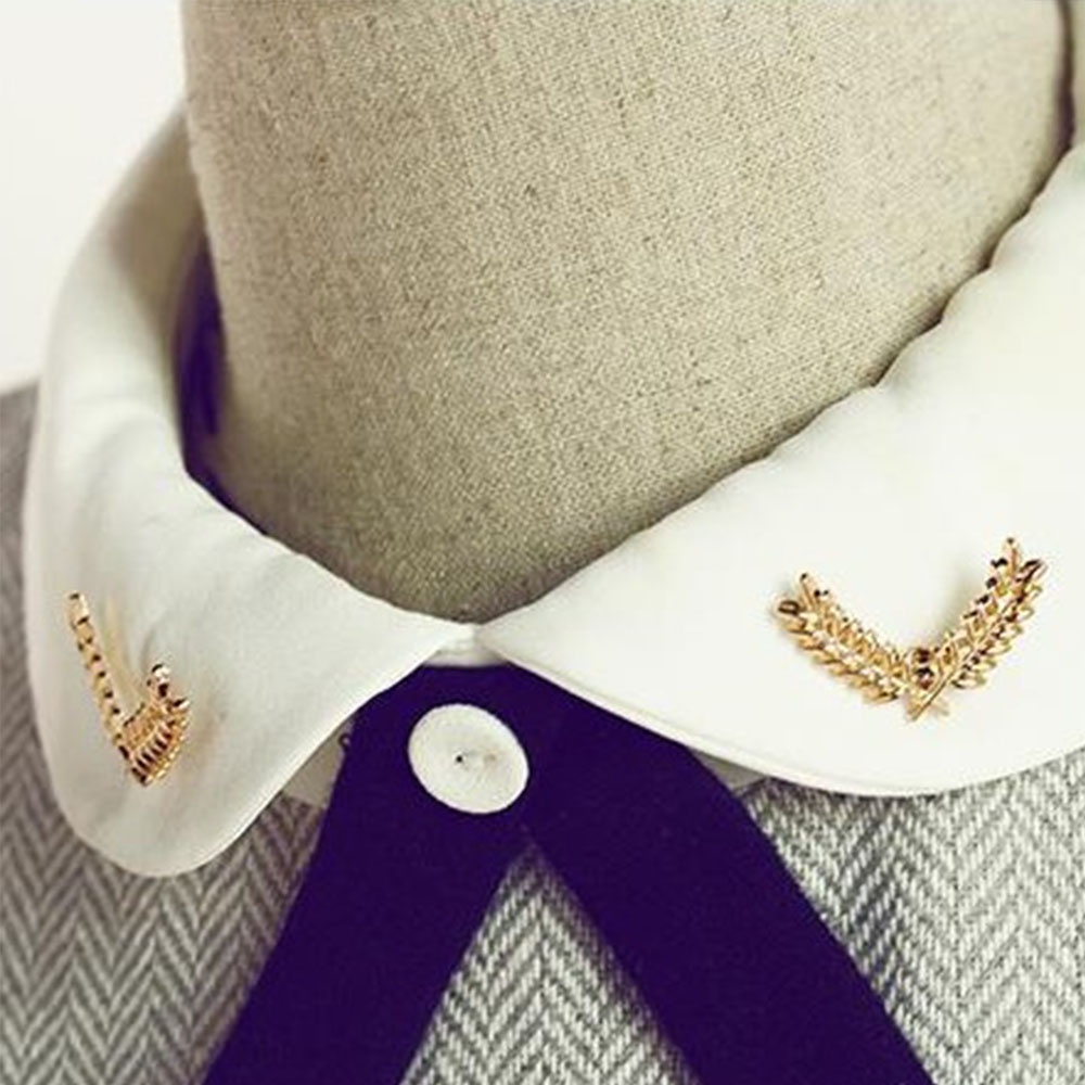 1 Cặp Ghim Cài Áo Hình Chiếc Lá Thời Trang Dành Cho Nữ