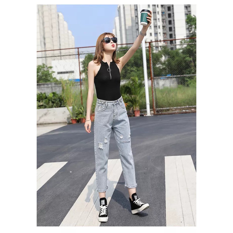 Quần bò baggy nữ quần jean baggy nữ quần jeans nữ lưng cao cạp cao quần nữ đẹp 3 size S M L  QT16 lushop89 | BigBuy360 - bigbuy360.vn