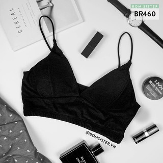 BRA VẢI PHI ĐEN BÓNG