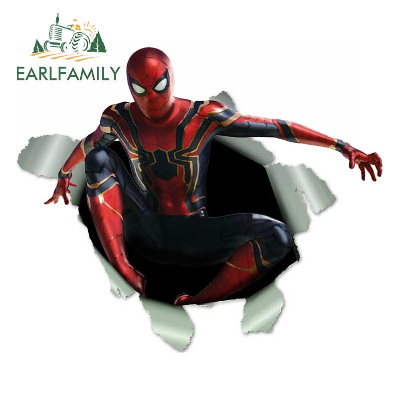 Sticker Người Nhện marvel Dán Trang Trí Xe Hơi / Mô Tô Chống Nước 13Cmx10.8Cm