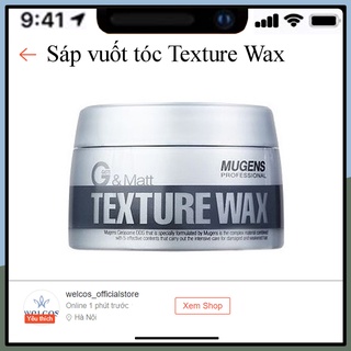Sáp vuốt tóc Welcos Texture Wax tạo kiểu khô cứng giữ nếp cực lâu ST10