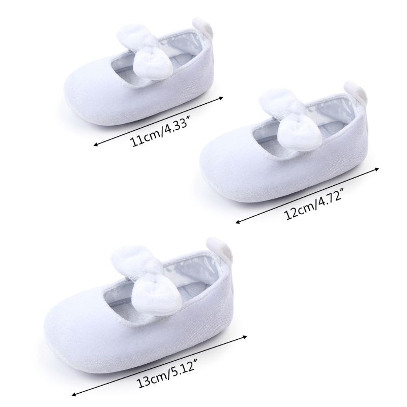 Bộ 2 Giày Cotton Đế Mềm Chống Trượt Đính Nơ Kèm Băng Đô Dành Cho Bé Gái Sơ Sinh